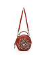 Campomaggi Bowling Bag. Genuine leather + Multi studs. Red.