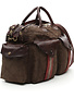 Campomaggi Briefcase. Leather and fabric. Military and Brown stained.