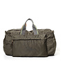 Campomaggi Weekend bag. Nylon + Ribbon + leather. Military Green + Brown + Black PR.