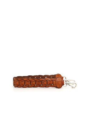 Campomaggi Shoulder Strap. Leather with Circles. Cognac.