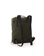 Campomaggi Backpack. Large Canvas illys?+ Leather. Military + Black + Black Print.