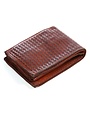 Campomaggi Wallet. Horizontal + Coin Purse + Zig Zag Laser. Cognac.