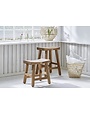 Teak Charles Stool, Small H:49, Old Teak