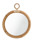 Originals Ella Mirror. Diameter 45cm with skin-on natural rattan.