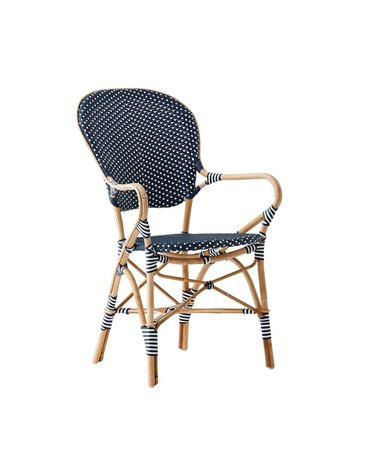 Affaire Isabell Arm Chair. Navy blue with White Dot