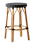 Affaire Simone Bar Stool. H77.5 cm. All black weave. ,
