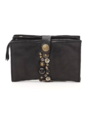 Campomaggi Wallet. Genuine Leather w Bella Di Notte Studs. Black.