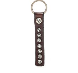 Campomaggi Key Holder. Genuine leather. Flower Studs. Moro
