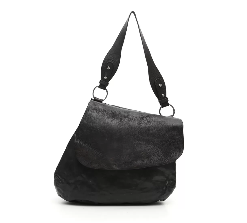 Campomaggi Shoulder bag. Genuine leather. Black.