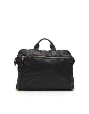 Campomaggi Carrier Bag. Genuine Leather. Black.