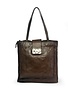 Campomaggi Shopping bag. Vertical Big. Genuine leather. Military Green.