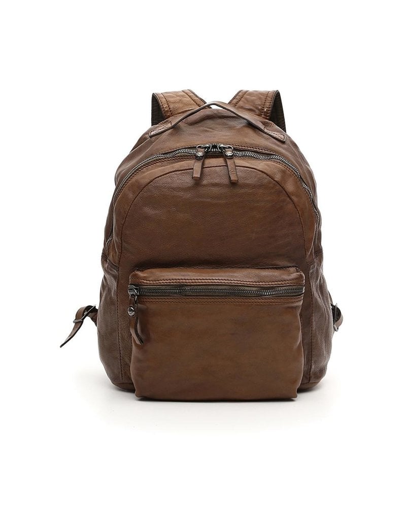 Campomaggi Backpack. Genuine Leather. Military Green.