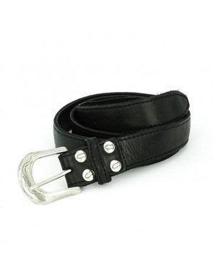 Campomaggi Belt. Leather. H3.5. Black. Size 85.