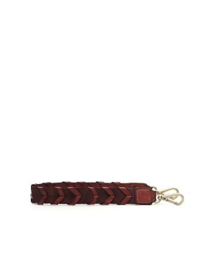 Campomaggi Shoulder Strap. Leather. Braided. Cognac.