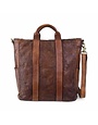 Campomaggi Shopping Bag. Genuine leather. Hexagonal. Military Green.
