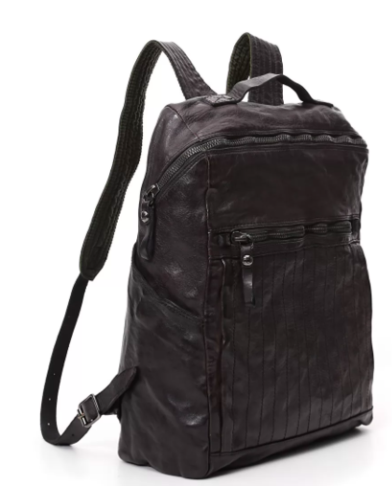 Campomaggi Backpack. Genuine Leather. Grigio.