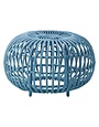 Exterior Franco Albini ottoman 65cm diam alurattan Blue