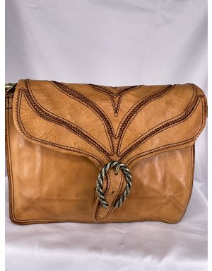 Campomaggi Crossbody. Small. Leather + Laser Flames - P/D Camel.