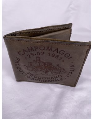 Campomaggi Wallet. Horizontal + Coin Purse + Raster Teodorano. Military.