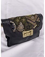 Campomaggi Agnes S Crossbody bag. Small. Leather + Patches + Studs. P/D Black.