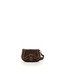 Campomaggi Shoulder bag. Small. Leather w Flap + Studs. P/D Moro.