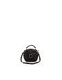 Campomaggi Bowling bag. Leather + Sunrise Studs. P/D Black.