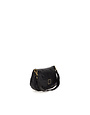 Campomaggi Shoulder bag. Leather w Flap + Bella di Notte Studs. P/D Black.