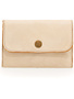 Caterina Lucchi Wallet. Small. Zip Around. Calf Leather. PD Ecru