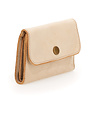 Caterina Lucchi Wallet. Small. Zip Around. Calf Leather. PD Ecru