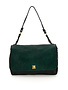 Campomaggi Crossbody bag. Leather + Faceted Studs. P/D Green Bottle.