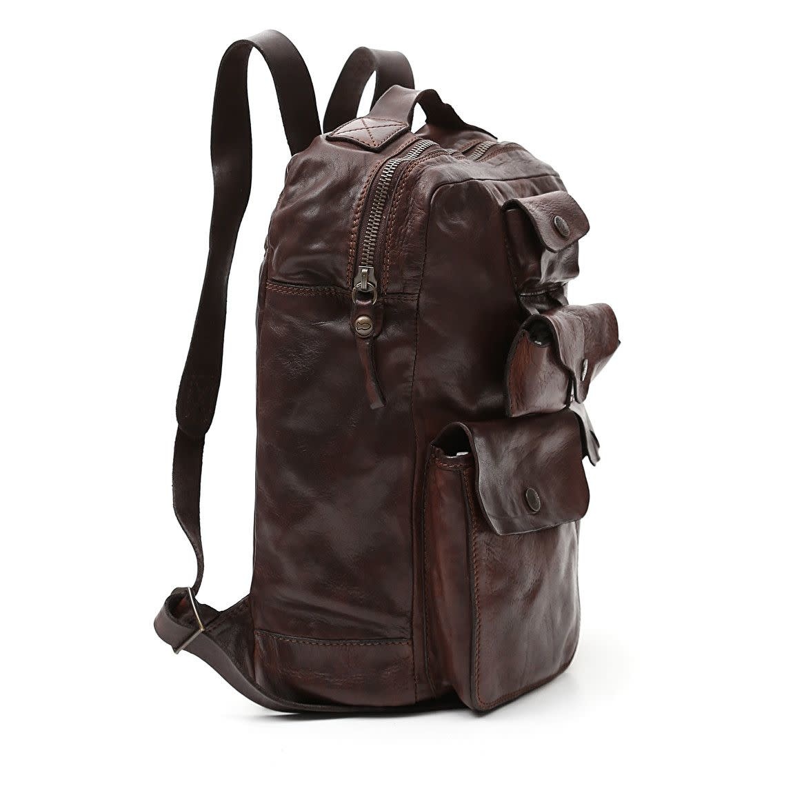 Campomaggi Backpack. Leather. Multipocket. P/D Moro.