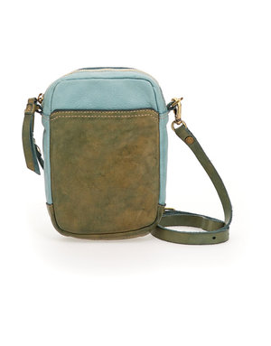 Caterina Lucchi Mobile Holder. Calf Leather. P/D. Sage Green.