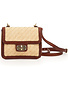 Caterina Lucchi Shoulder Bag. Calf Leather + Straw. No P/D Land & Sand.