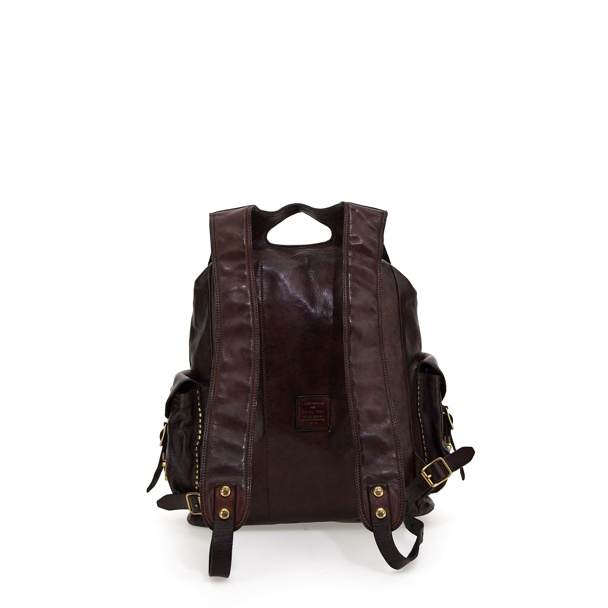 Campomaggi Backpack. Leather + Studs. P/D Moro.