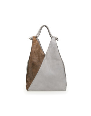 Caterina Lucchi Shoulder Bag. Calf Leather + Leather. P/D Turtledove.