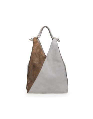 Caterina Lucchi Shoulder Bag. Calf Leather + Leather. P/D Turtledove.