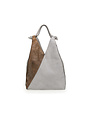 Caterina Lucchi Shoulder Bag. Calf Leather + Leather. P/D Turtledove.