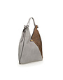 Caterina Lucchi Shoulder Bag. Calf Leather + Leather. P/D Turtledove.