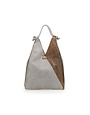 Caterina Lucchi Shoulder Bag. Calf Leather + Leather. P/D Turtledove.