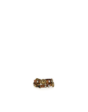 Campomaggi Bracelet H1.6. Leather + Studs. P/D Cognac.