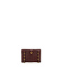 Campomaggi Wallet. Leather + Flower Studs + Strass. P/D. Wine.