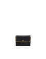 Campomaggi Wallet + Coin Purse. Leather + Studs. P/D Black