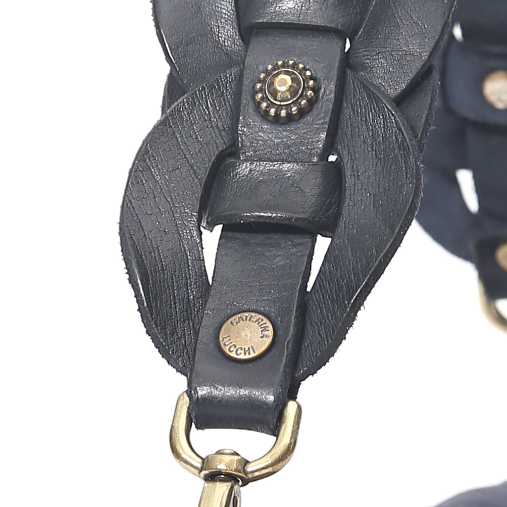 Caterina Lucchi Shoulder strap.  Leather. P/D Black.