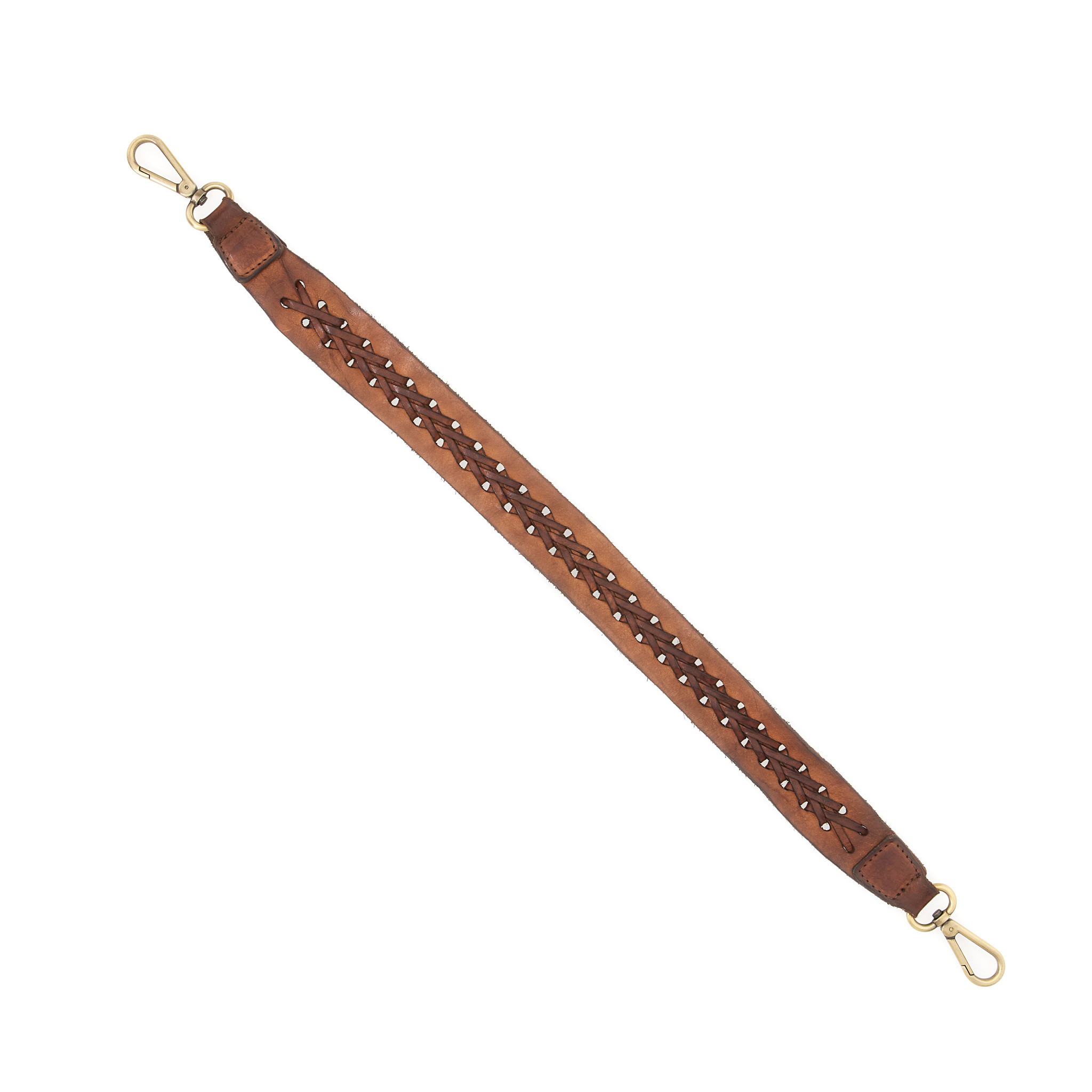 Caterina Lucchi Shoulder strap.  Threading Leather. P/D Cognac