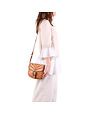 Campomaggi Margot Crossbody. Small. Leather + Laser Flames - P/D Camel.