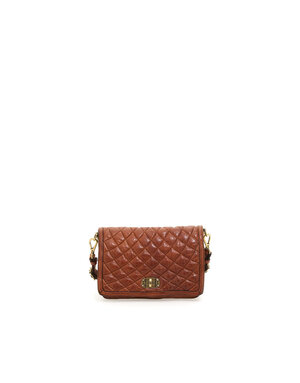 Campomaggi Crossbody Bag. Leather Quilt. P/D Cognac