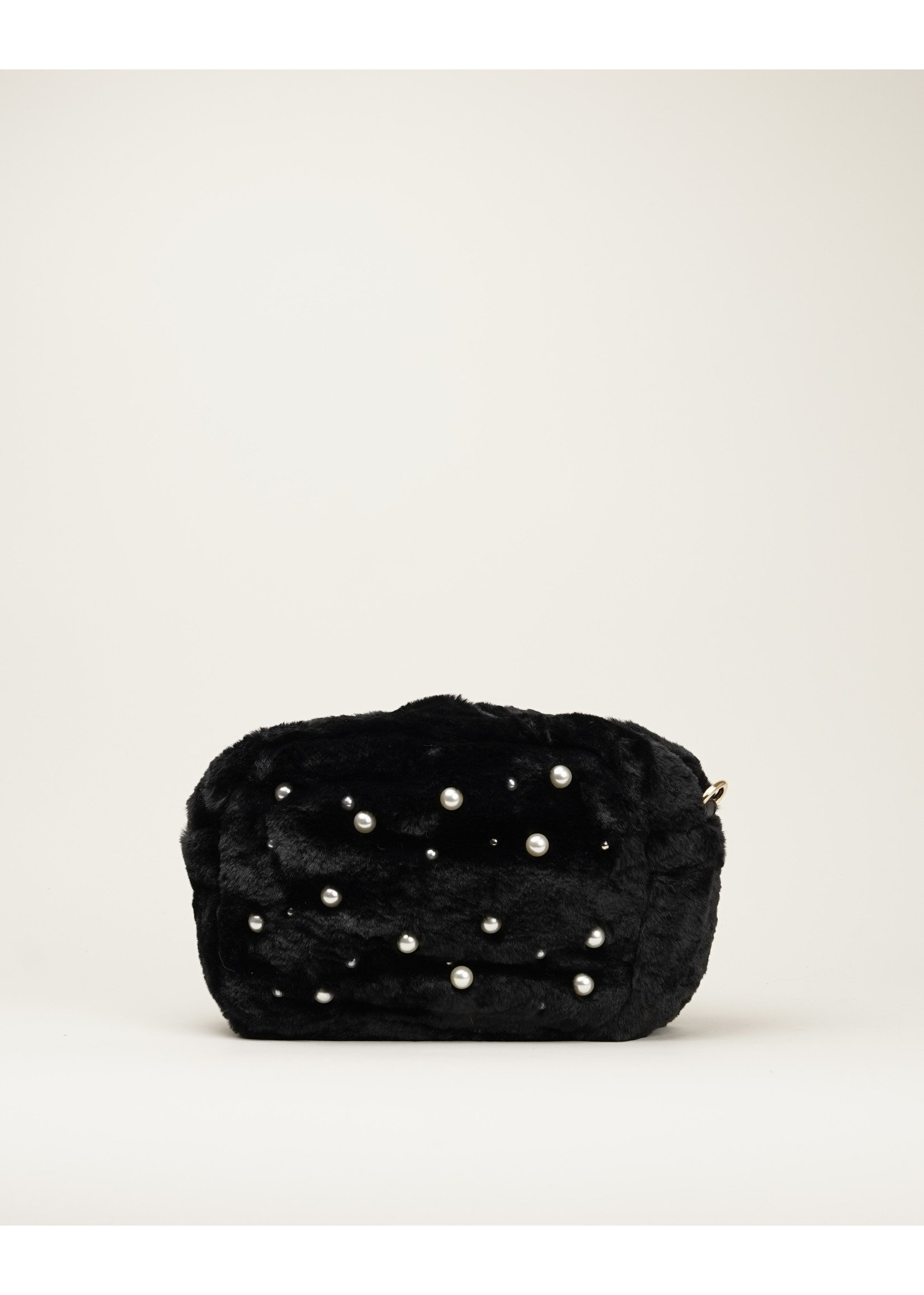 Bag Luxury Pearls & Fur Black