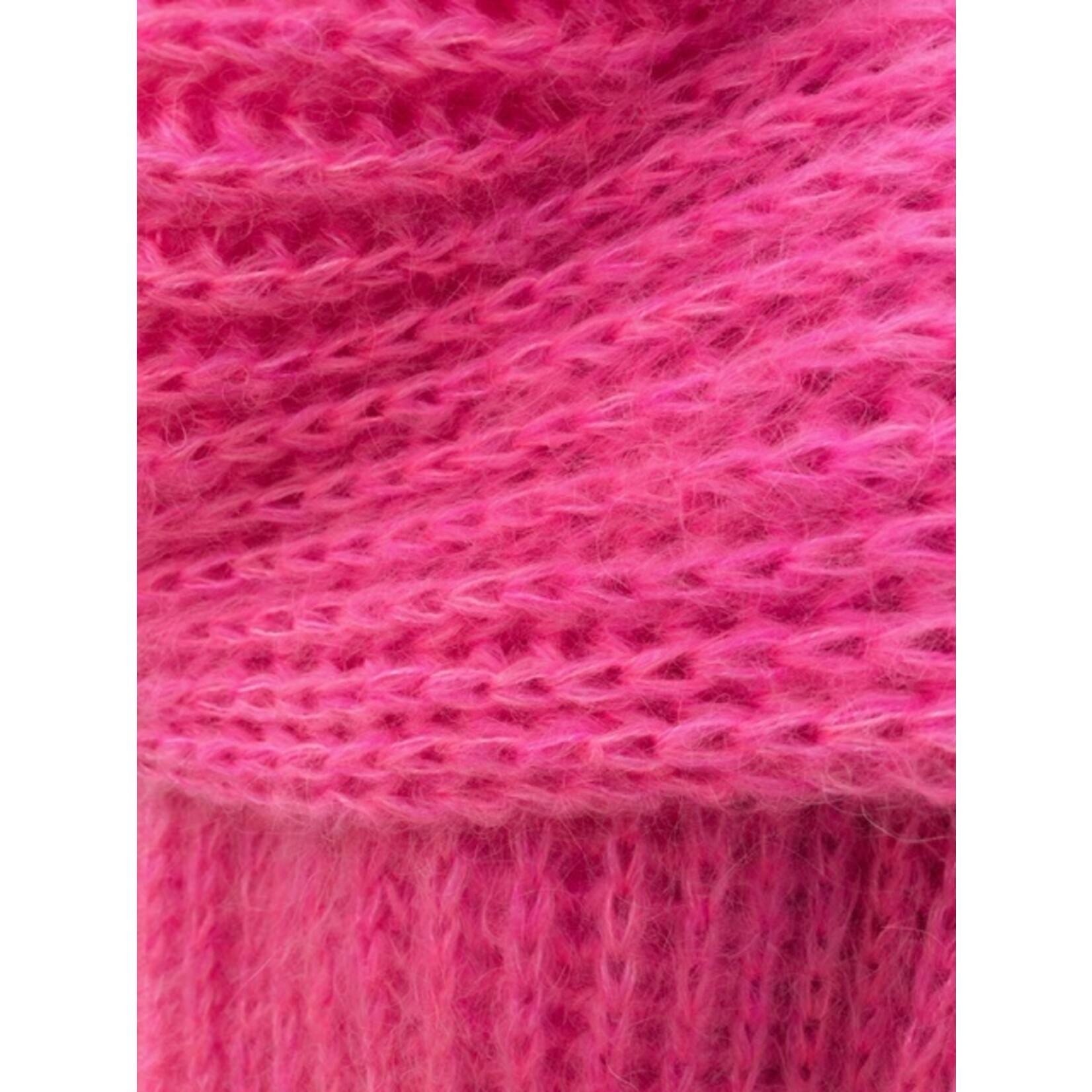 Breipakket Mohair Sjaal in sjaalsteek Neon Pink