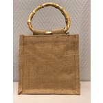 Jute zak Mini naturel bamboe maat 20/12/20