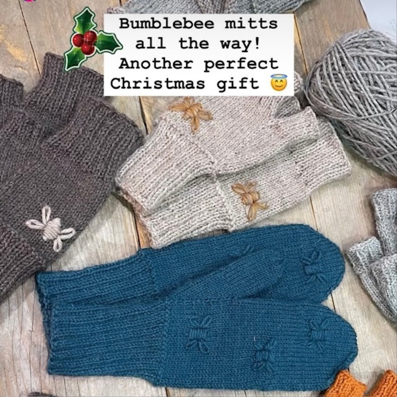 Bumblebee Mitts met breinaalden